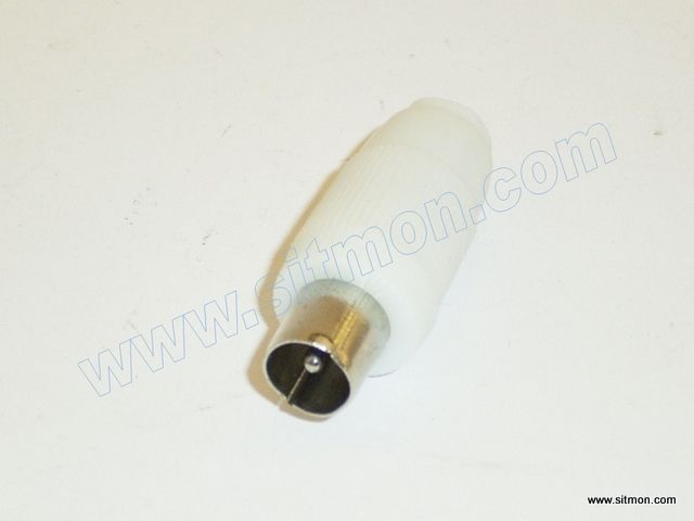 Conector Tv.Recto Macho Blanco
