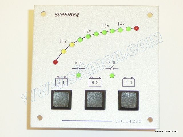 Voltimetro Analogico A Led 3 Baterias