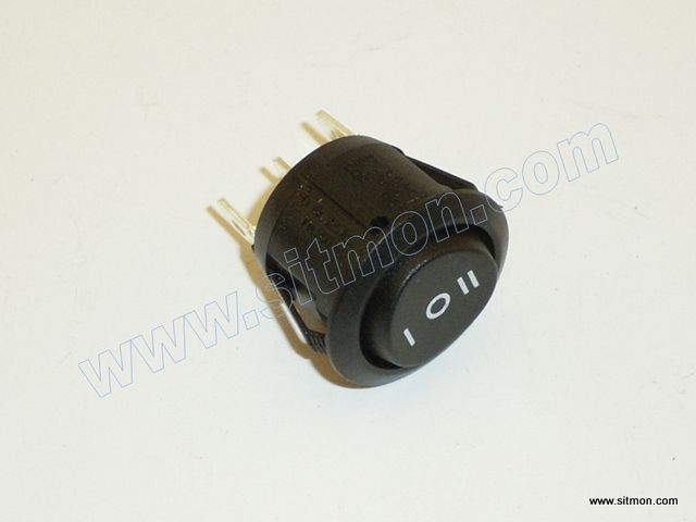 Conmutador Basculante 3 P. 20 Mm. Negro