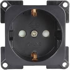 Enchufe 220 V. Gris Oscuro