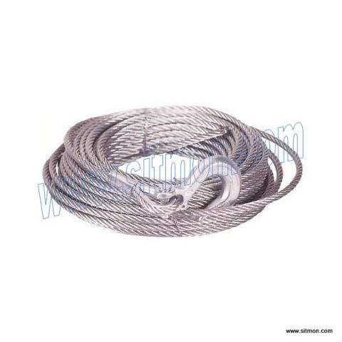 Cable Acero 5mm L=10 M Con Gancho