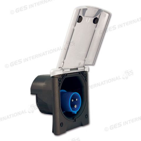 Enchufe mural fijo CEE • 230 V • Blanco